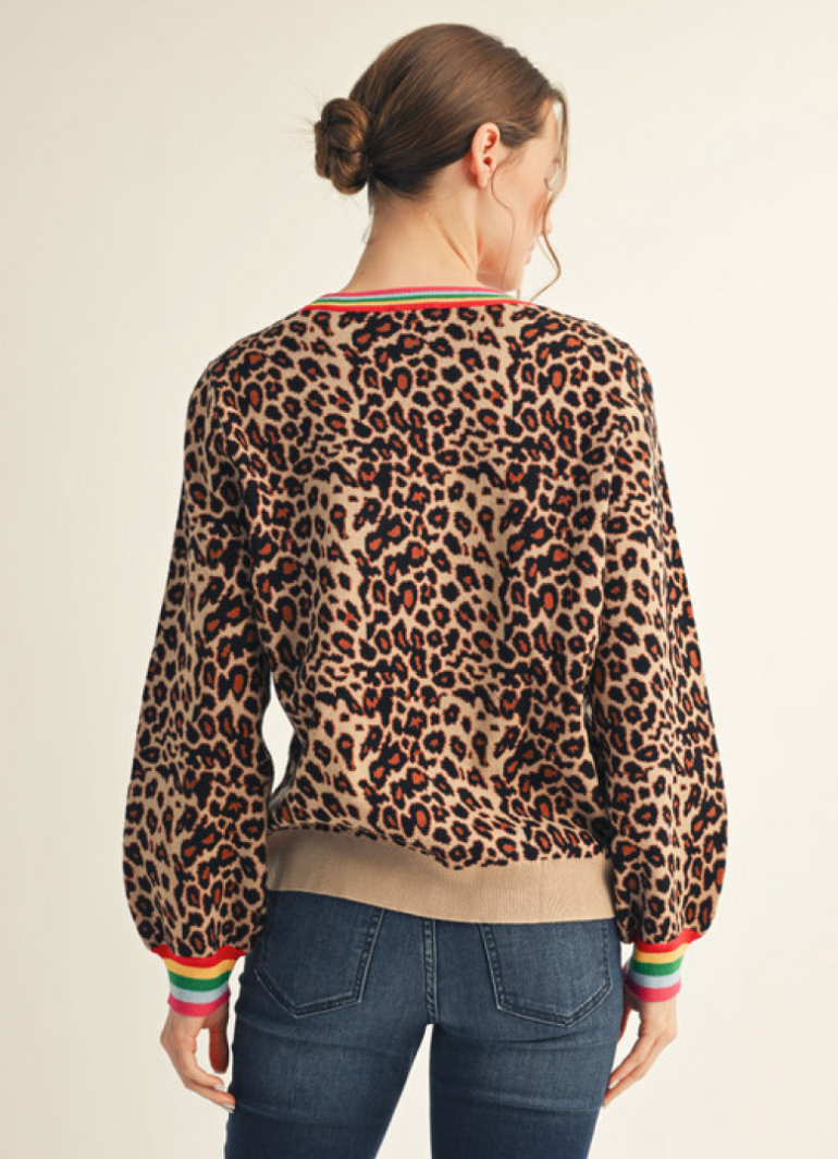 "Trina" Leopard Sweater - The Katie Grace Boutique