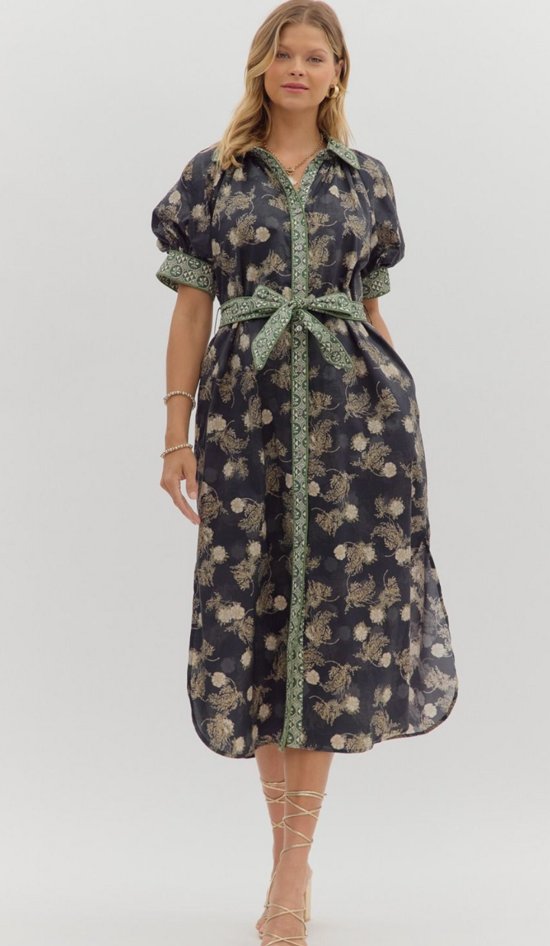 "Fern" Midi Dress - The Katie Grace Boutique