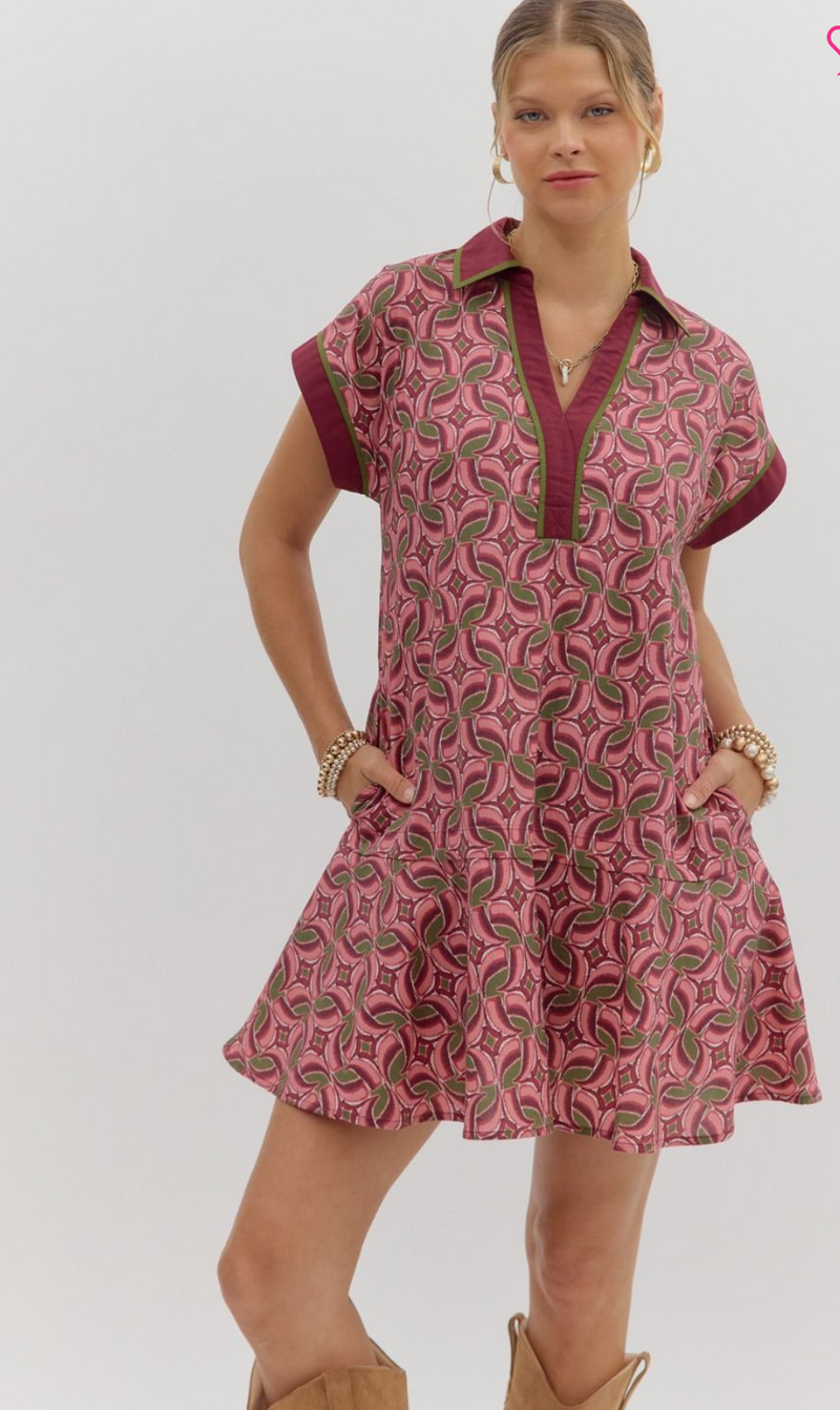 "Chloe" Abstract Dress - The Katie Grace Boutique