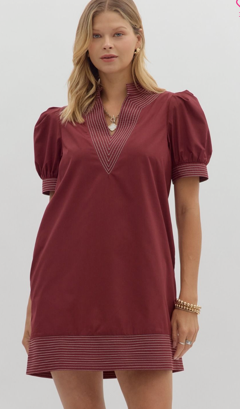 "Harper" Puff Sleeve Dress - The Katie Grace Boutique