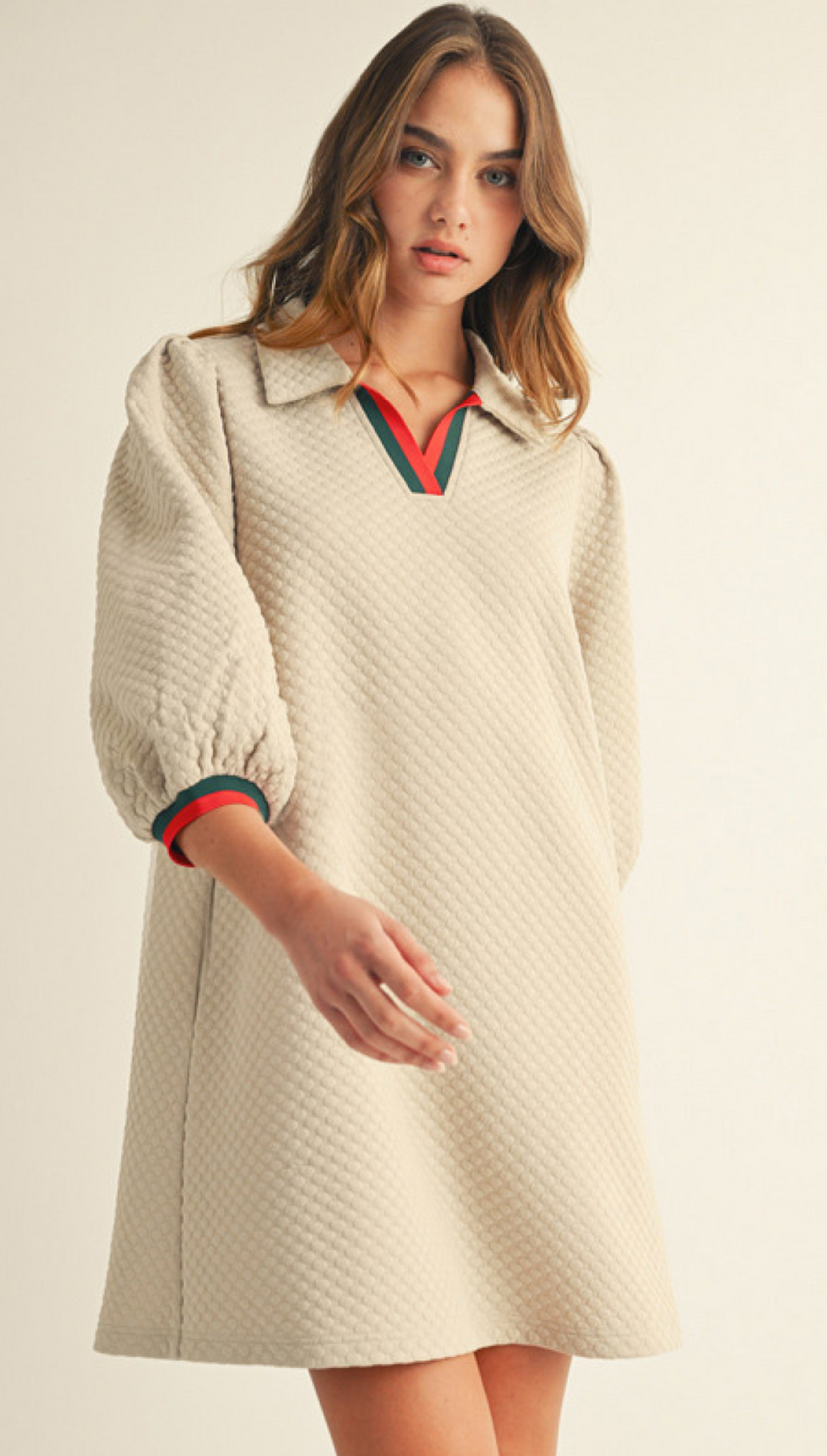 "Anna" Textured Dress
