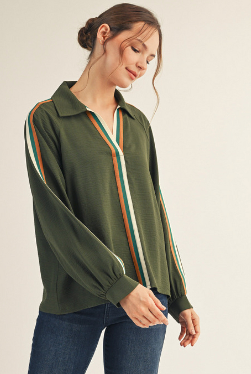 "Harper" Striped Blouse