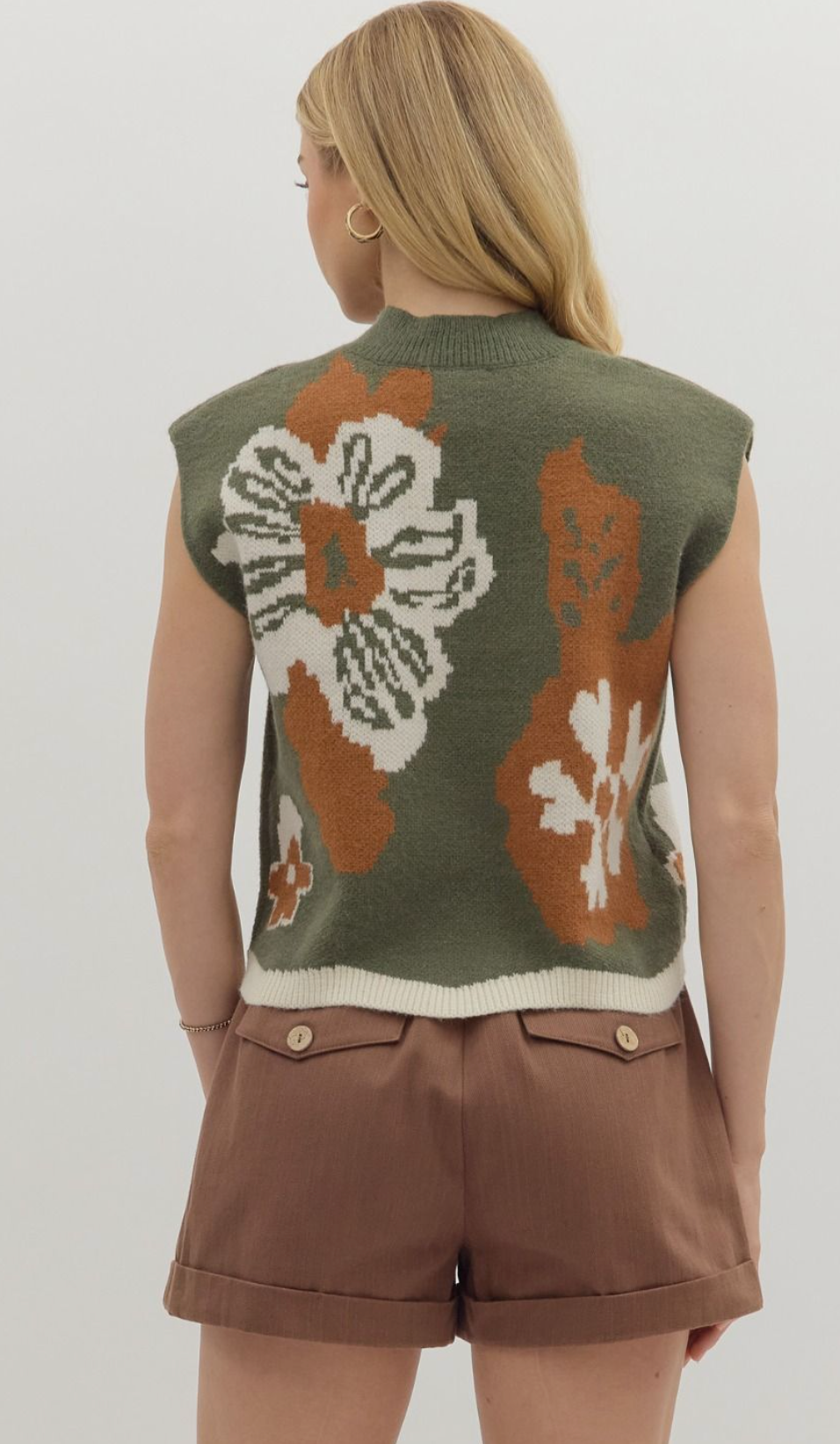 "Clara" Sleeveless Sweater - The Katie Grace Boutique