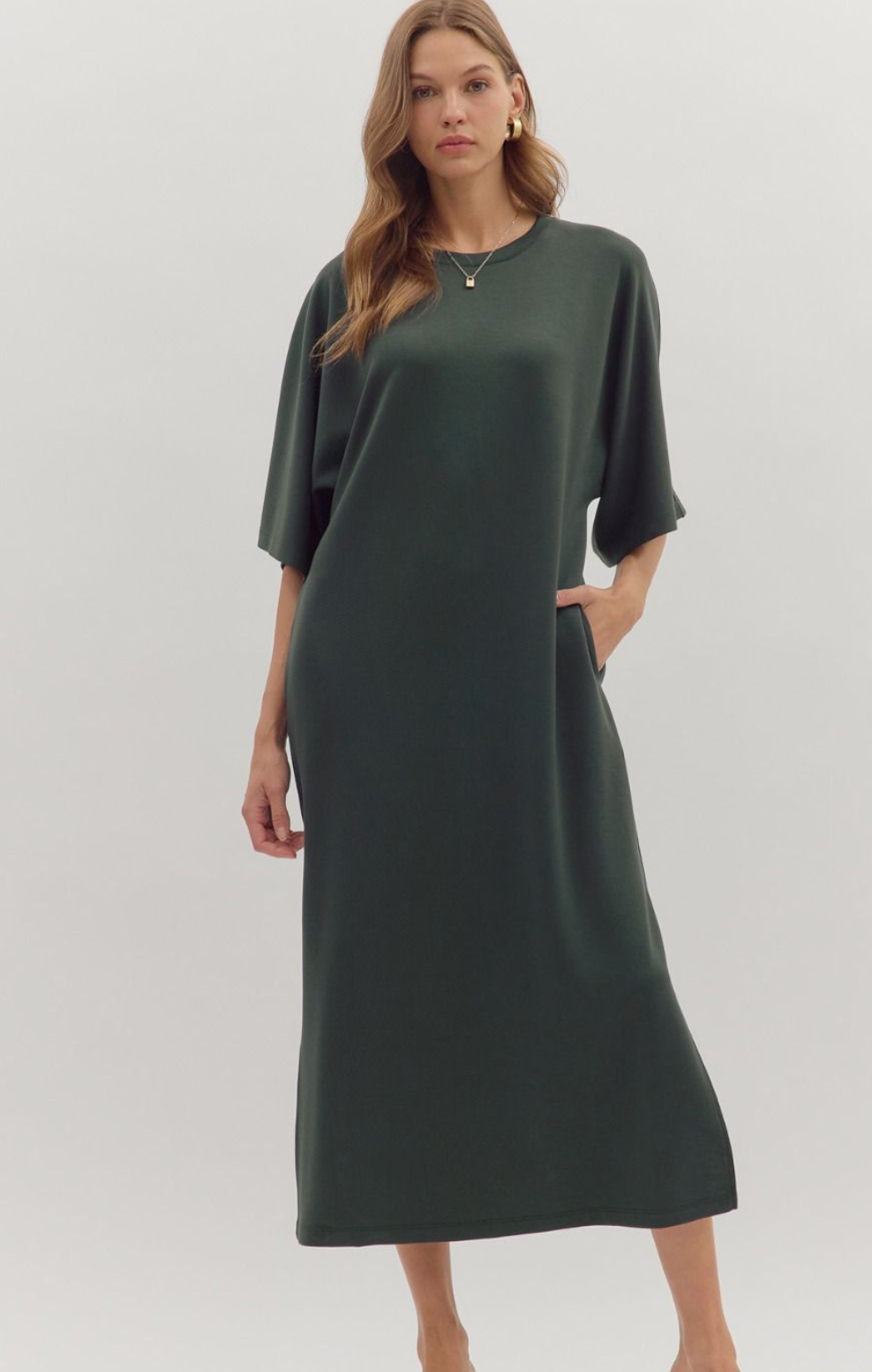 "Teresa" Midi Dress, 2 colors - The Katie Grace Boutique