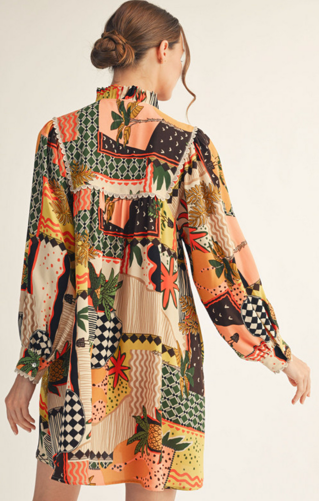 "Twiggy" Retro Print Dress - The Katie Grace Boutique