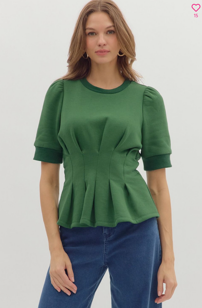 "Juniper" Peplum Darted Top