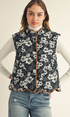 "Tanya" Scalloped Vest - The Katie Grace Boutique