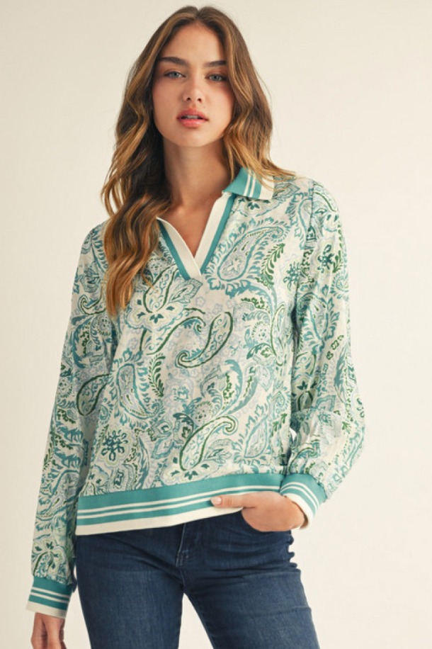 "Avery" Paisley Pullover