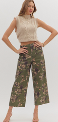 "Livvy" Floral Pants - The Katie Grace Boutique