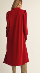 "Alicia" Luxe Knit Dress, Burgandy - The Katie Grace Boutique