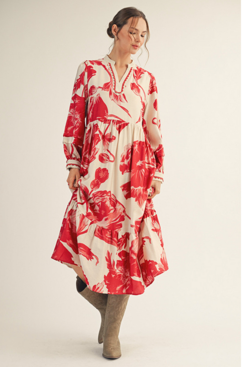 "Minnie" Floral Dress - The Katie Grace Boutique