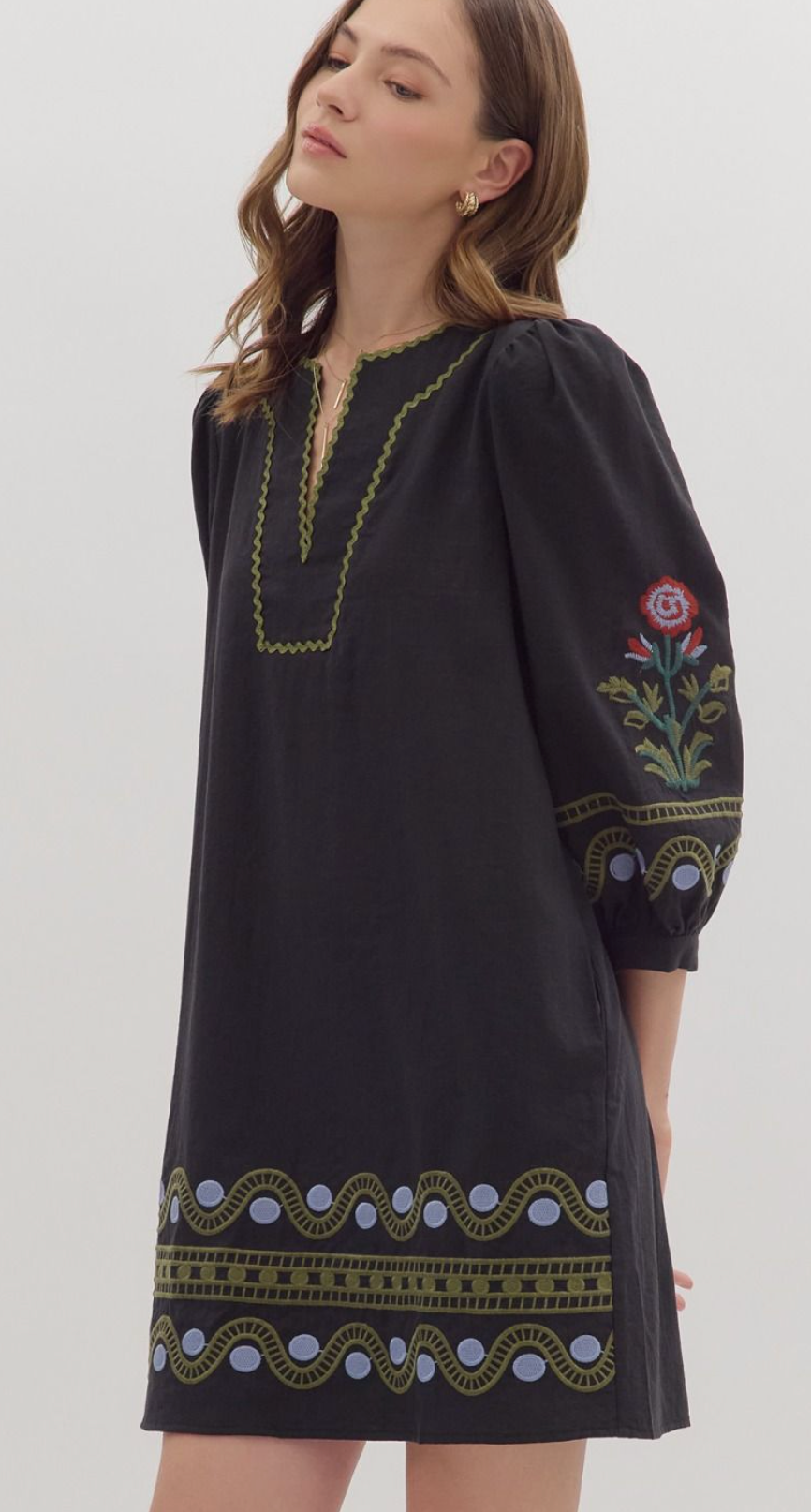 "Emily" Embroidered Dress