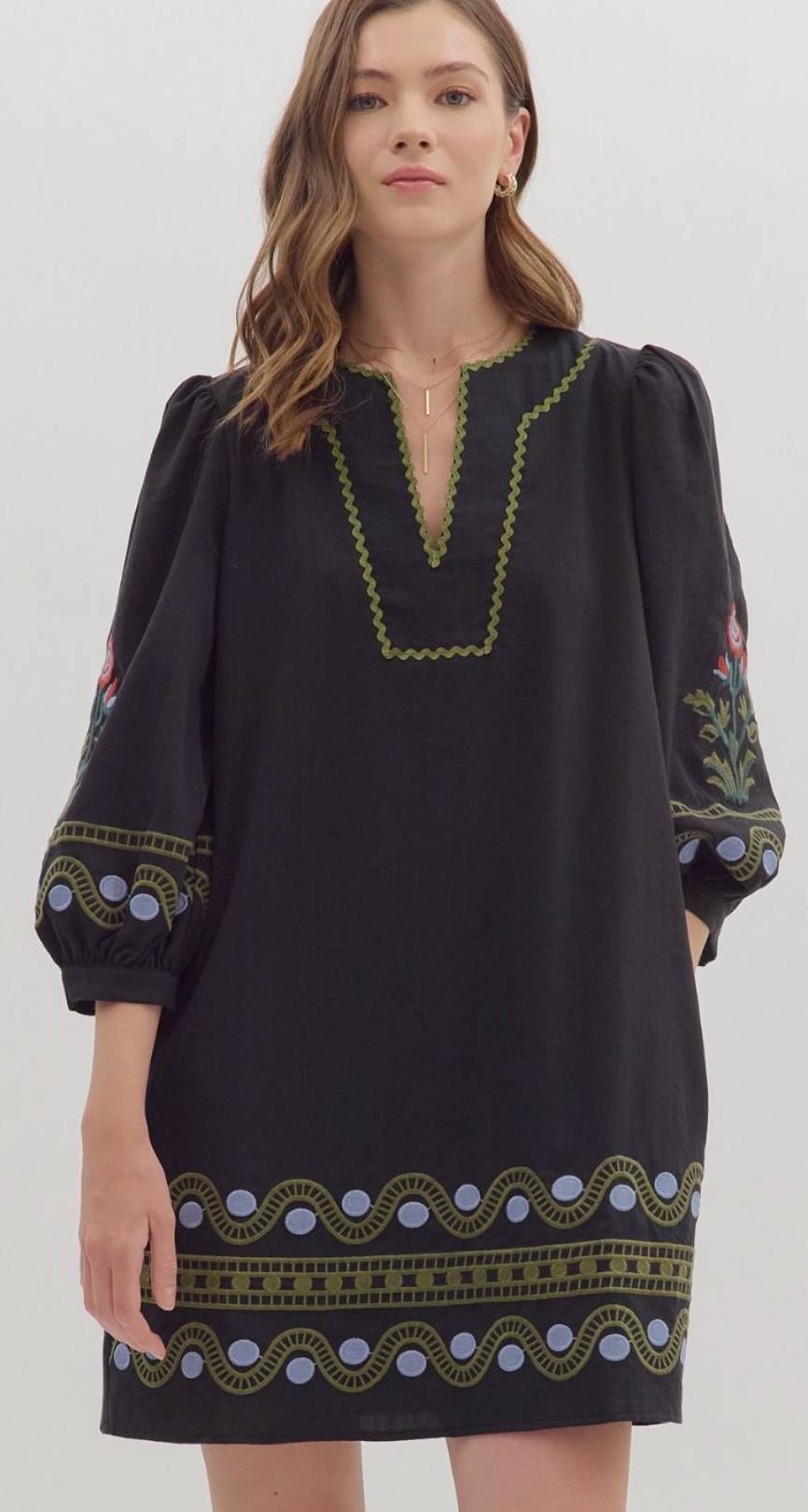 "Emily" Embroidered Dress