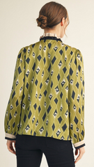 "Charm" Diamond Blouse - The Katie Grace Boutique