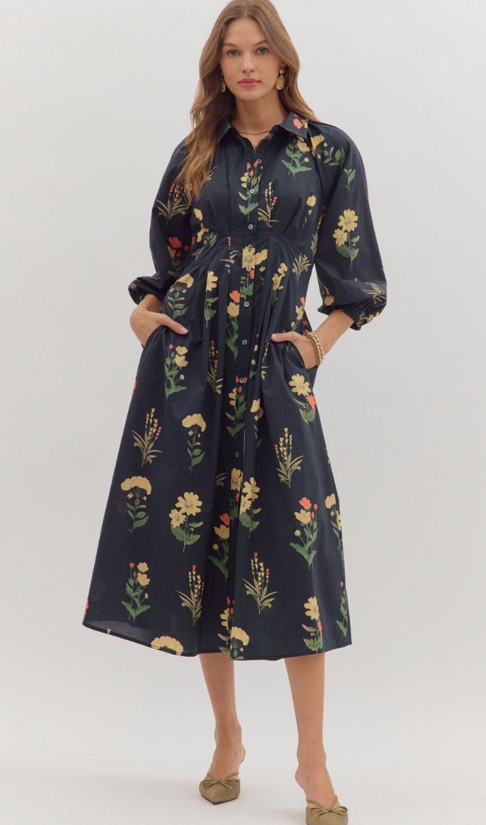 "Tiffiny" Midi Dress - The Katie Grace Boutique