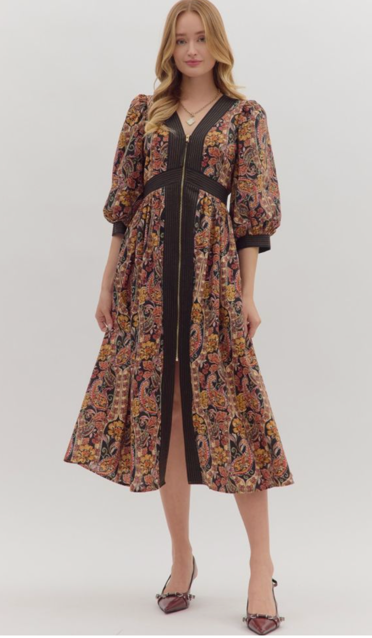 "Paisley" Midi Dress