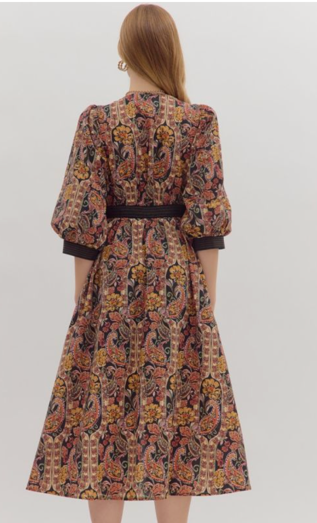 "Paisley" Midi Dress