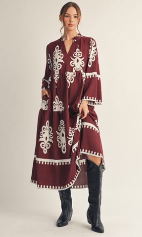 "Mandy" Midi Dress, also in Black - The Katie Grace Boutique