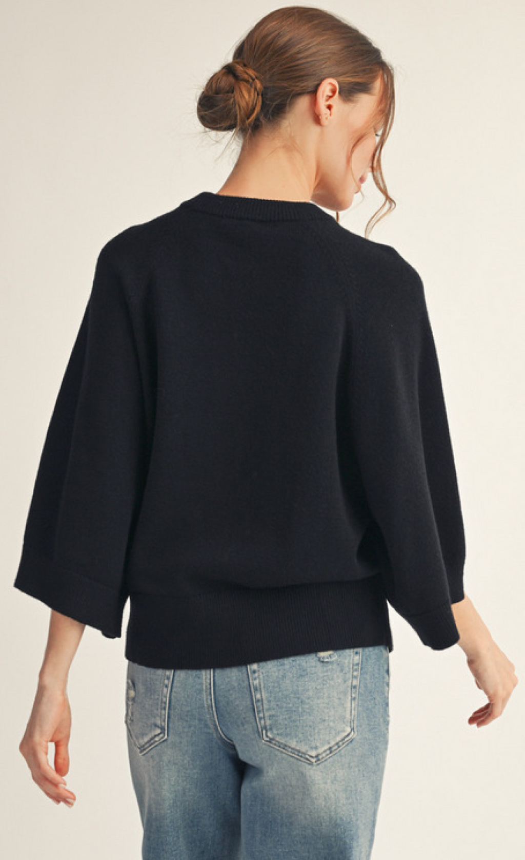 "Luna" Wide Sleeve Sweater - The Katie Grace Boutique