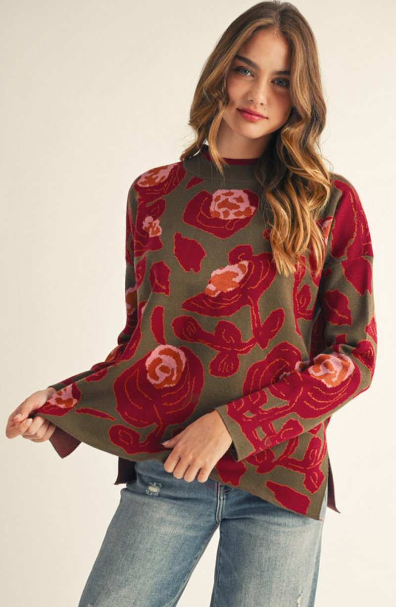 "Livvie" Floral Sweater