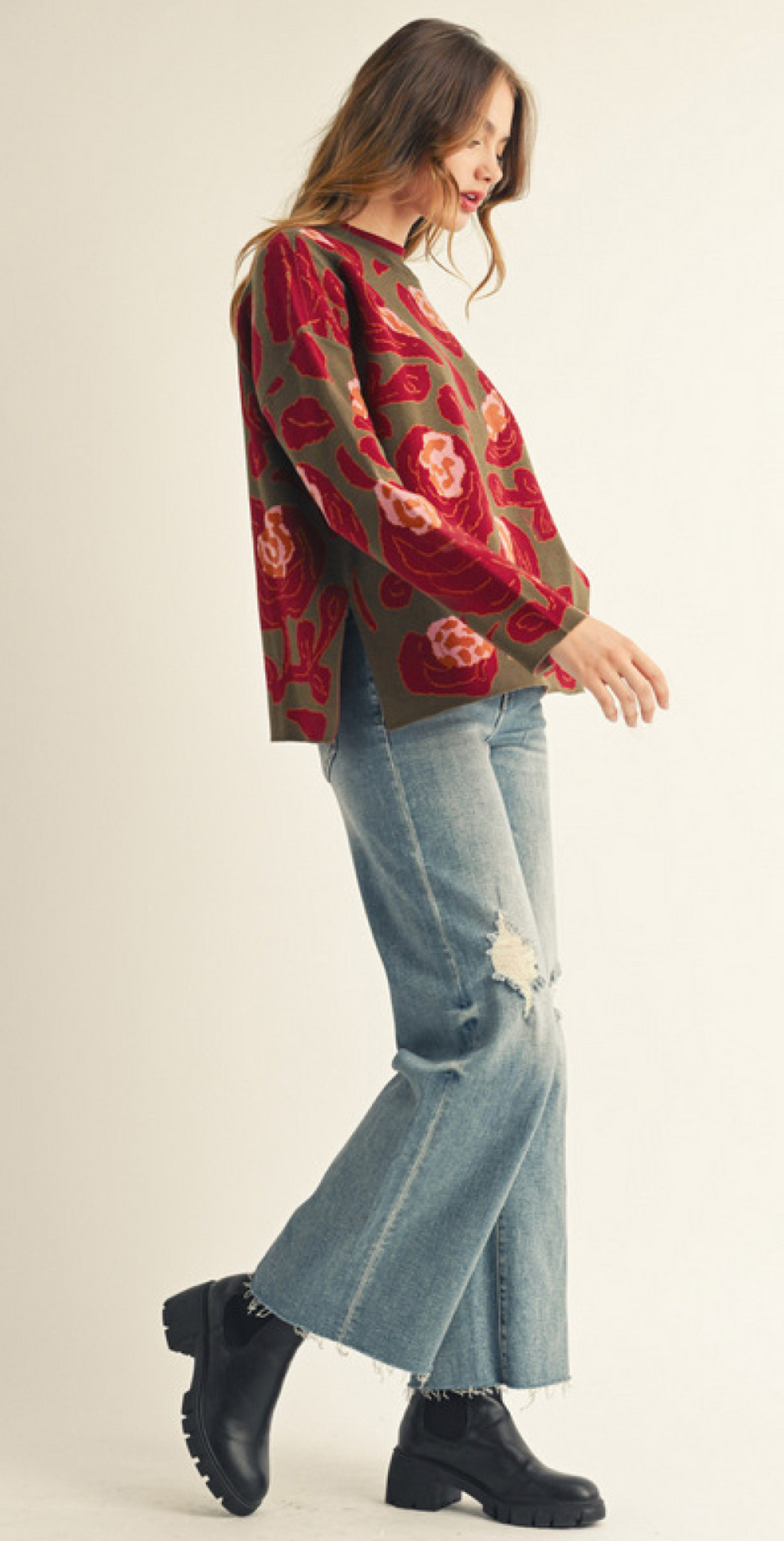 "Livvie" Floral Sweater