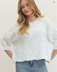 "Nichole" 3/4 Sleeve Sweater, 2 colors - The Katie Grace Boutique