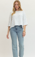 "Nichole" 3/4 Sleeve Sweater, 2 colors - The Katie Grace Boutique