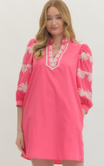 "Heather" Embroidered Dress - The Katie Grace Boutique