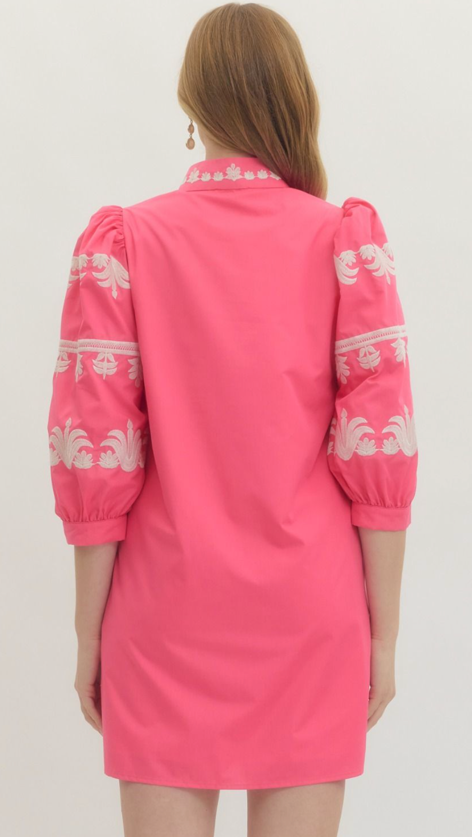 "Heather" Embroidered Dress - The Katie Grace Boutique