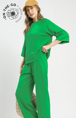 "Zara" Matching Separates, Green - The Katie Grace Boutique