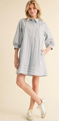 "Kenni" Striped Dress, 2 colors - The Katie Grace Boutique