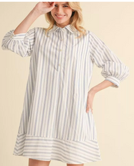 "Kenni" Striped Dress, 2 colors - The Katie Grace Boutique