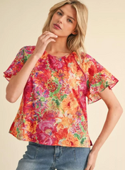 "Tessie" Floral Blouse, 2 colors - The Katie Grace Boutique
