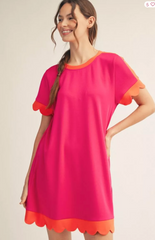 "Fleur" Scalloped Dress - The Katie Grace Boutique