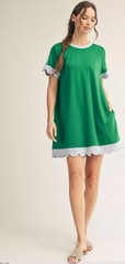 "Kelly" Luxe Knit Dress, Green - The Katie Grace Boutique