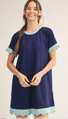 "Lila" Luxe Knit Dress, Navy - The Katie Grace Boutique