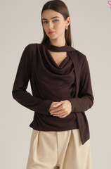"Emma" Cowl Top, 2 colors - The Katie Grace Boutique
