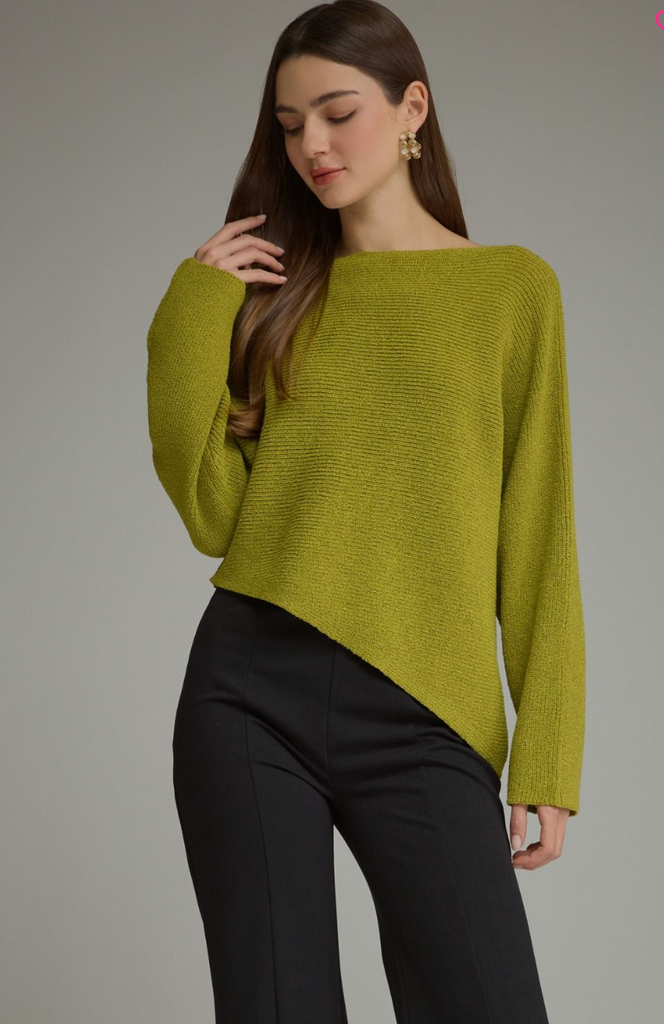 "Hatti" Asymmetrical Sweater - The Katie Grace Boutique