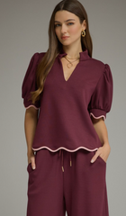"Marlowe"  Plum Matching Separates, Plum - The Katie Grace Boutique