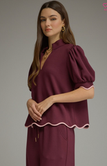 "Marlowe"  Plum Matching Separates, Plum - The Katie Grace Boutique