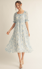 "Anna" Floral Dress - The Katie Grace Boutique