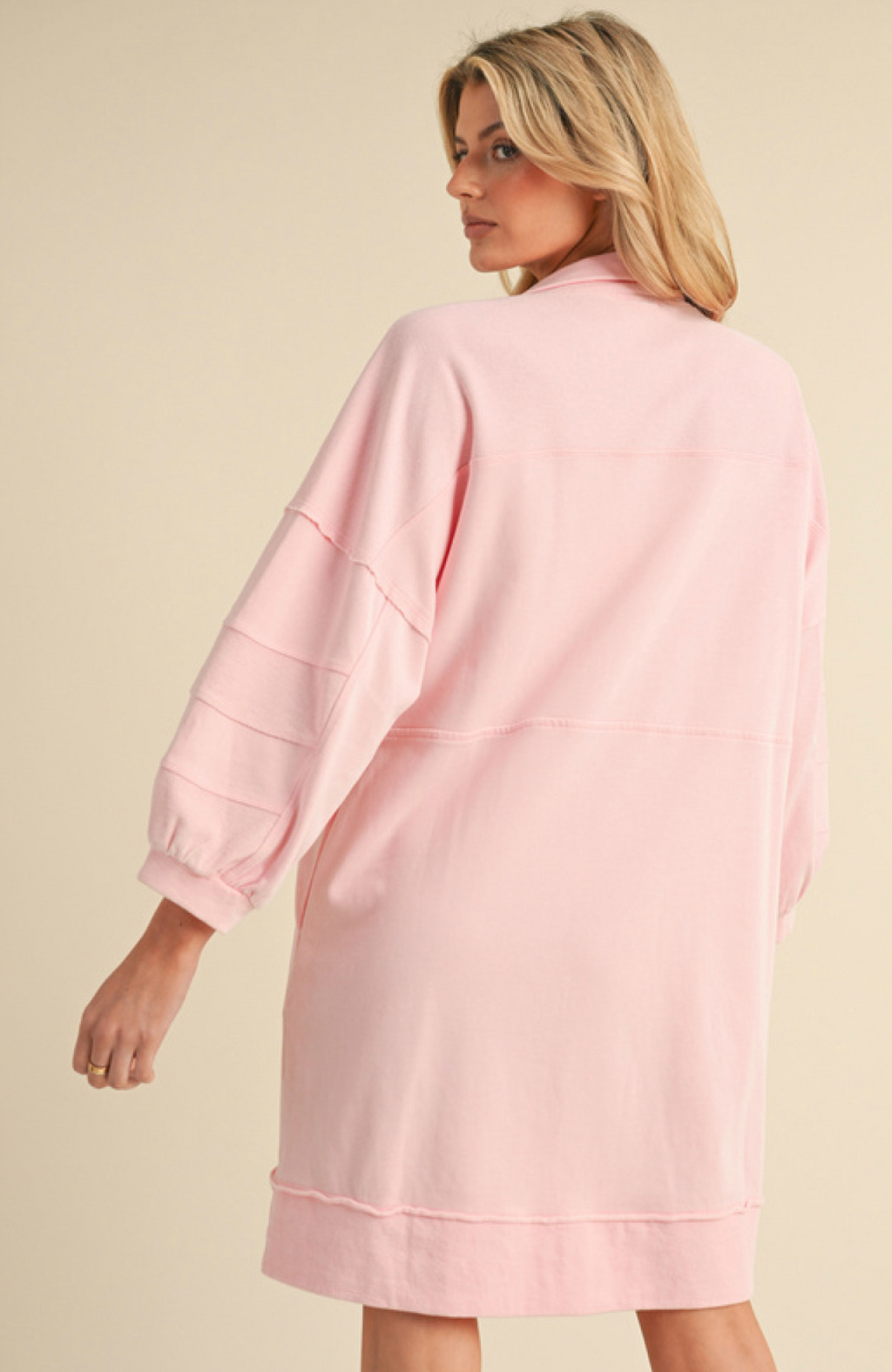 "Makayla" Terry French Dress - The Katie Grace Boutique