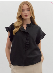 "Briley" Ruffled Blouse, 4 colors - The Katie Grace Boutique