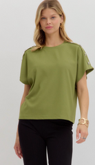 "Kellie" Decorative Button Shirt, 3 colors - The Katie Grace Boutique