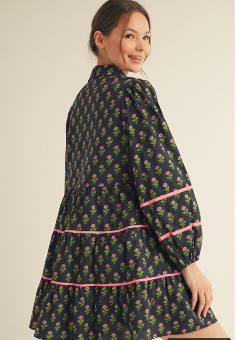 "Bianca" Long Sleeve Dress - The Katie Grace Boutique