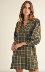"Stacey" Plaid Dress - The Katie Grace Boutique