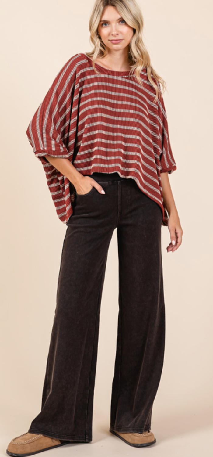 "Calla" Four Way Stretch Denim Knit, 2 colors - The Katie Grace Boutique