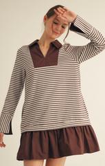 "Brownie" Striped Dress - The Katie Grace Boutique