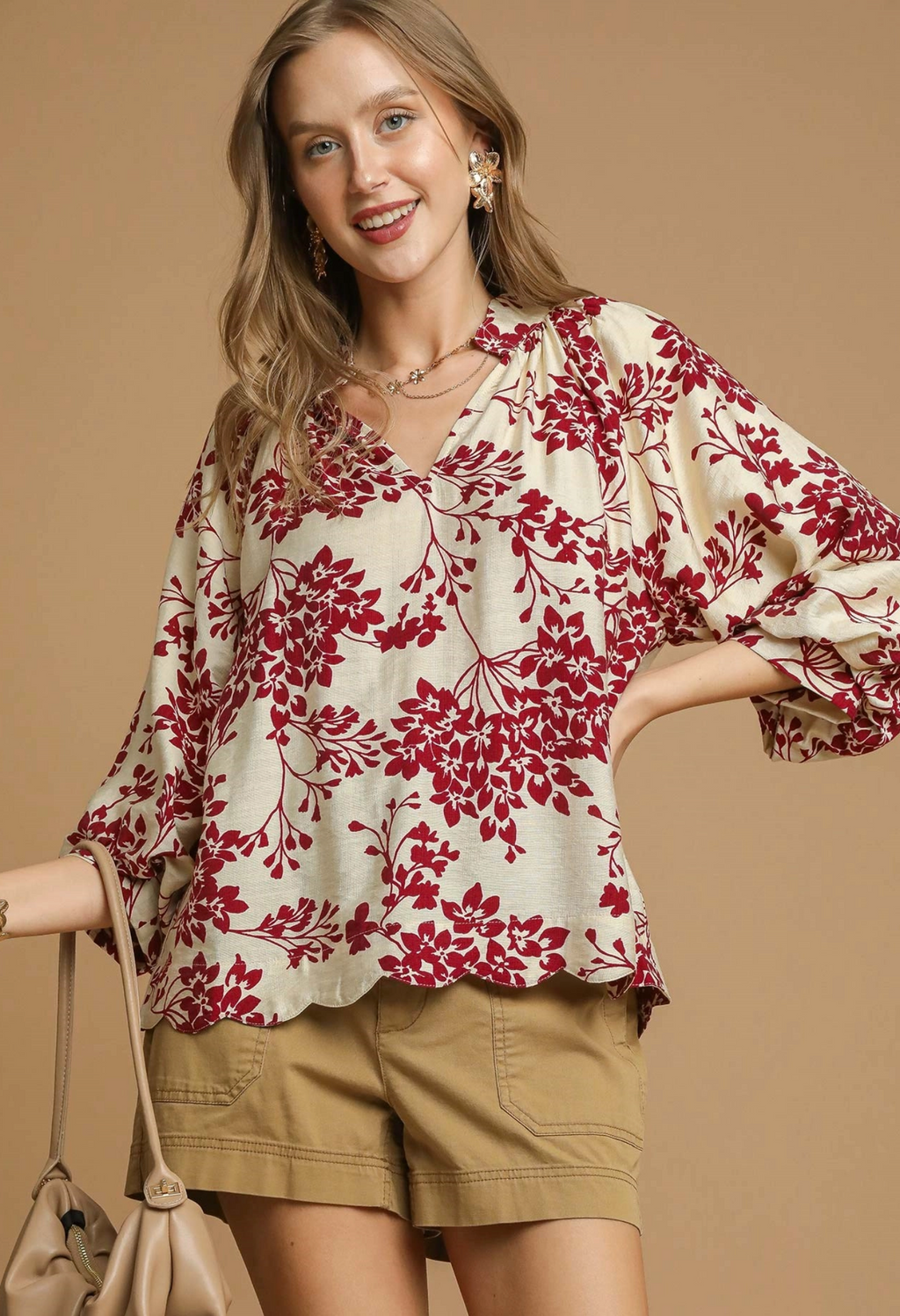 "Garnet" Floral Blouse