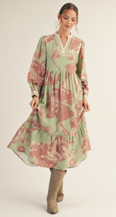 "Heather" Floral Dress - The Katie Grace Boutique